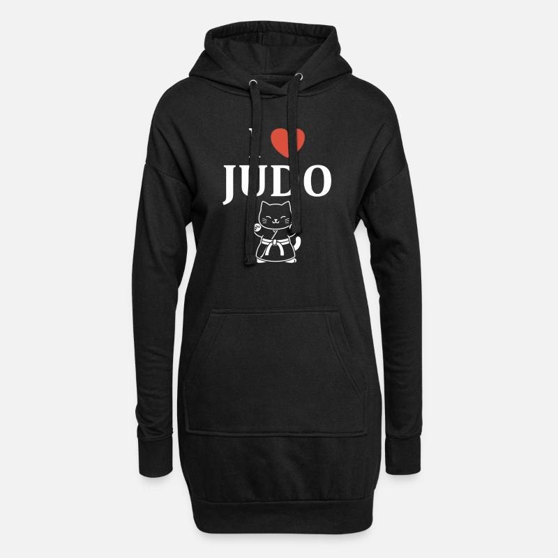 Judo - Hoodie-Kleid - Schwarz