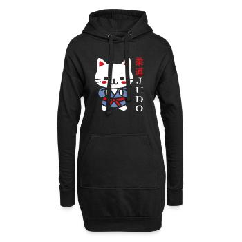 Judo - Hoodie-Kleid - Schwarz - Vorne