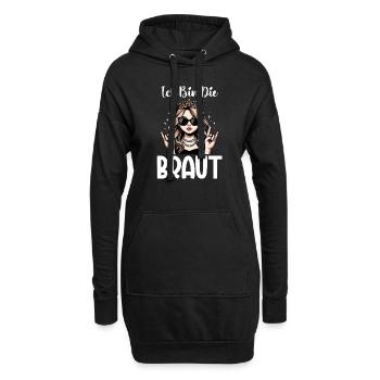 Die Braut Lustiges Bachelorette Party Trauzeugin - Hoodie-Kleid - Schwarz - Vorne