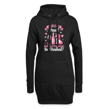Mariée Licorne Drôle De Jeune Fille - Sweat-shirt à capuche long Femme - noir - Devant