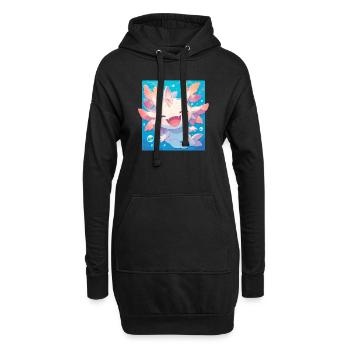 Axolotls Axolotl - Sweat-shirt à capuche long Femme - noir - Devant