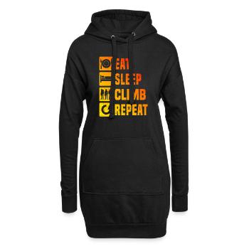 Bouldering Climber Climbing Climber Bouldering - Hoodie Dress - black - Front