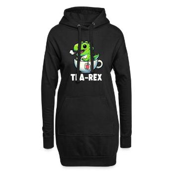 Tea Rex Dinosaur Lover T-Rex Tea Mug - Hoodie Dress - black - Front
