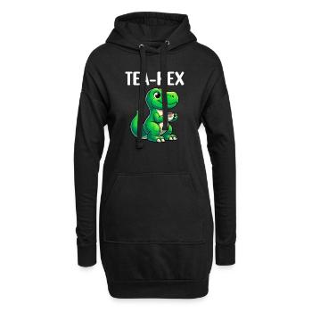 Tee Rex Dinosaurier Liebhaber T-Rex Tea Tasse - Hoodie-Kleid - Schwarz - Vorne
