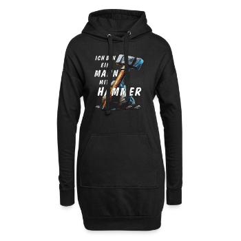 JE SUIS UN HOMME AVEC UN MARTEAU - Sweat-shirt à capuche long Femme - noir - Devant