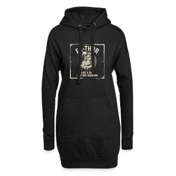 FA-THOR Comme un papa juste bien plus puissant Viking - Sweat-shirt à capuche long Femme - noir - Devant