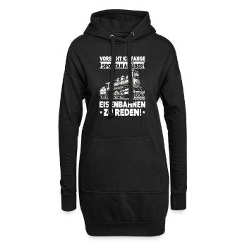 Trains de locomotives à vapeur de chemin de fer miniature - Sweat-shirt à capuche long Femme - noir - Devant