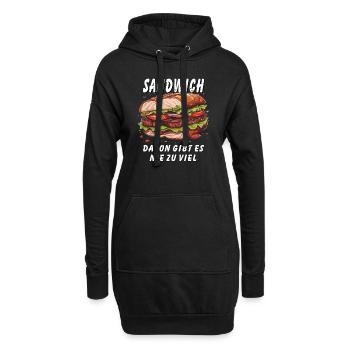 SANDWICH DAVON GIBT ES NIE ZU VIEL - Hoodie-Kleid - Schwarz - Vorne