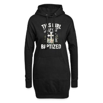 Taufe Getaufte Christliche Jesusgott -Bibel - Hoodie-Kleid - Schwarz - Vorne