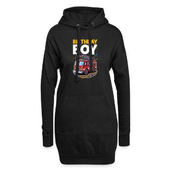 Anniversaire Garçon Pompier Anniversaire Garçon - Sweat-shirt à capuche long Femme - noir - Devant