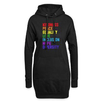 Gleichheit LGBTQ Rainbow Flag LGBTQ Stolz - Hoodie-Kleid - Schwarz - Vorne