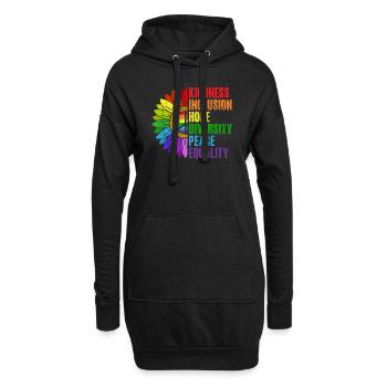 Gleichheit LGBTQ Rainbow Flag LGBTQ Stolz - Hoodie-Kleid - Schwarz - Vorne