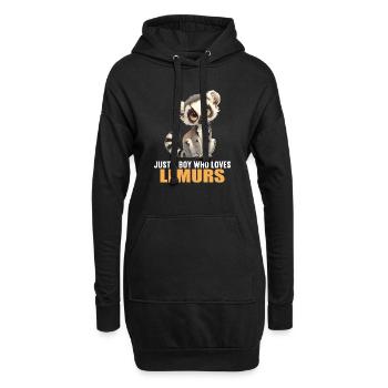 Lémuren Lémuriens Lémurien - Sweat-shirt à capuche long Femme - noir - Devant