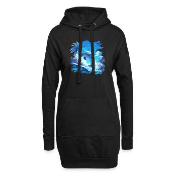 Dauphin Dauphins Dauphin - Sweat-shirt à capuche long Femme - noir - Devant