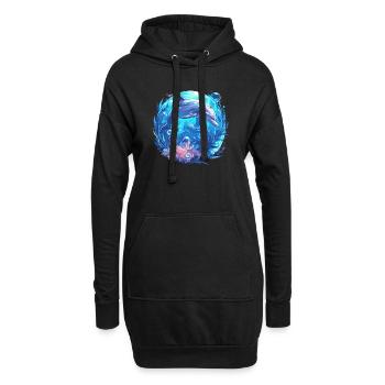 Dauphin Dauphins Dauphin - Sweat-shirt à capuche long Femme - noir - Devant