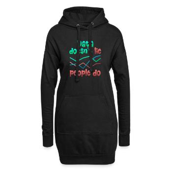 Daten oder es ist nicht passiert für Studenten - Hoodie-Kleid - Schwarz - Vorne