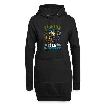 Pêcheur à la retraite Pêche à l’achigan Poisson-chat Retraite - Sweat-shirt à capuche long Femme - noir - Devant