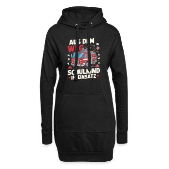 Aus dem Weg Schulkind im Einsatz Einschulung - Hoodie-Kleid - Schwarz - Vorne