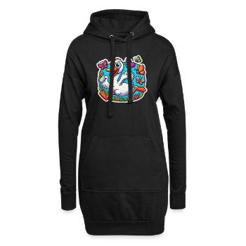 Silly Goose fait fuir les papillons - Sweat-shirt à capuche long Femme - noir - Devant