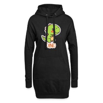 DINOSAURIER - Hoodie-Kleid - Schwarz - Vorne