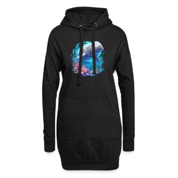 Seekuh Dugongs Dugong - Hoodie-Kleid - Schwarz - Vorne