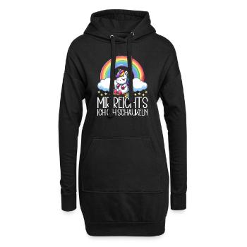 J’en ai assez, je vais me balancer, licorne drôle - Sweat-shirt à capuche long Femme - noir - Devant