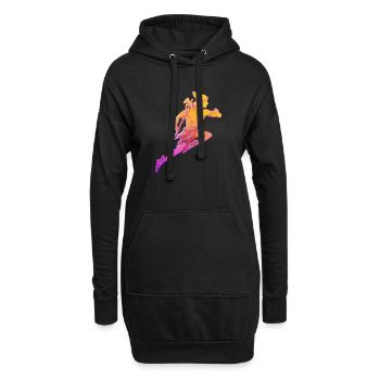 Ancien Dieu Grec De Ma Tête Mythologie - Sweat-shirt à capuche long Femme - noir - Devant