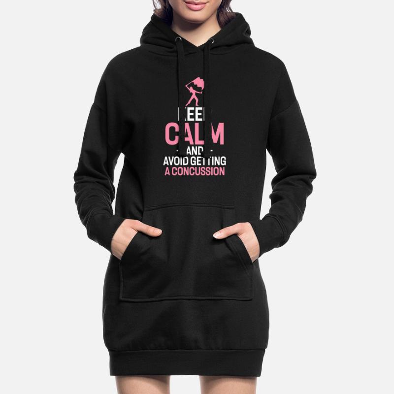 Keep Calm and Avoid Getting A Concussion Funny Hoodie Dress