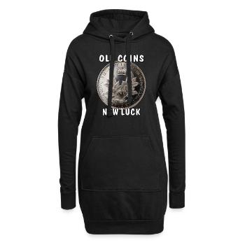 ÖLD COINS NOUVELLE CHANCE - Sweat-shirt à capuche long Femme - noir - Devant