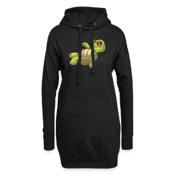 Sea Turtle Ocean Beach Relaxing Turtle - Hoodie Dress - black - Front