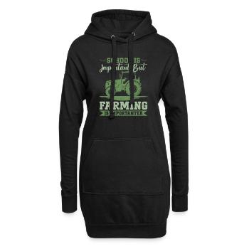 Tracteur agricole Tracteur vintage Farmers - Sweat-shirt à capuche long Femme - noir - Devant