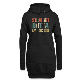 Law Straight Outta Avocat de la faculté de droit - Sweat-shirt à capuche long Femme - noir - Devant