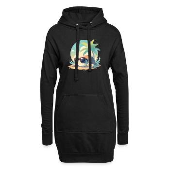 Sea Turtle Meeresschildkröten Meeresschildkröte - Hoodie-Kleid - Schwarz - Vorne
