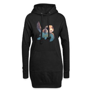 Sea Turtle Meeresschildkröten Meeresschildkröte - Hoodie-Kleid - Schwarz - Vorne