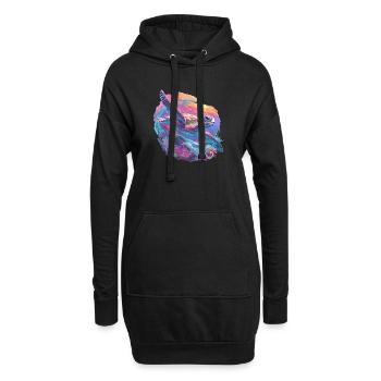 Sea Turtle Meeresschildkröten Meeresschildkröte - Hoodie-Kleid - Schwarz - Vorne