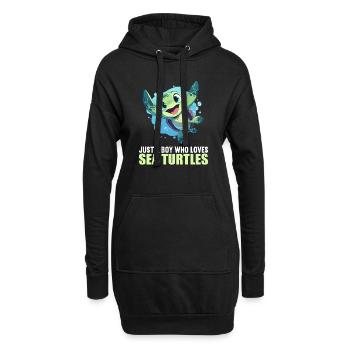 Sea Turtle Meeresschildkröten Meeresschildkröte - Hoodie-Kleid - Schwarz - Vorne
