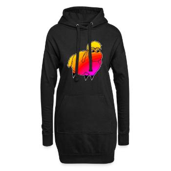 Wolly Sheepling Rainbow Retro wave Gaming - Hoodie-Kleid - Schwarz - Vorne