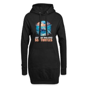 Sea Turtle Meeresschildkröten Meeresschildkröte - Hoodie-Kleid - Schwarz - Vorne