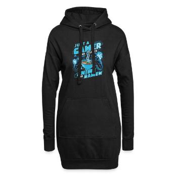 Gamer, Anime-Liebhaber und Ramen-Fan - Hoodie-Kleid - Schwarz - Vorne