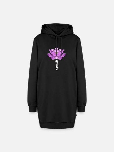 Namaste Für Alle Yoga-fans - Hoodie-Kleid - Schwarz