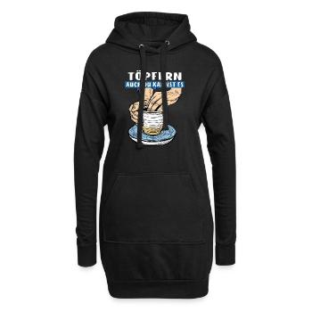 TÖPFERN AUCH DU KANNST ES - Hoodie-Kleid - Schwarz - Vorne