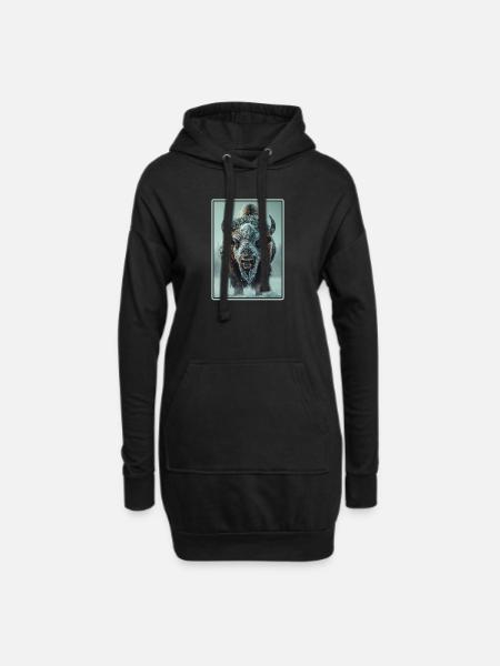 Bisons Bison - Hoodie-Kleid - Schwarz