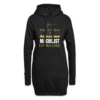 Voici à quoi ressemble un machiniste génial - Sweat-shirt à capuche long Femme - noir - Devant