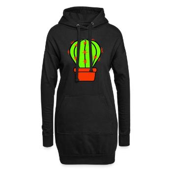 Cactus Plante Épineux Épineux Déserts Cactus - Sweat-shirt à capuche long Femme - noir - Devant