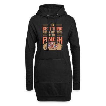 Sprint La meilleure chose est de finir de courir - Sweat-shirt à capuche long Femme - noir - Devant