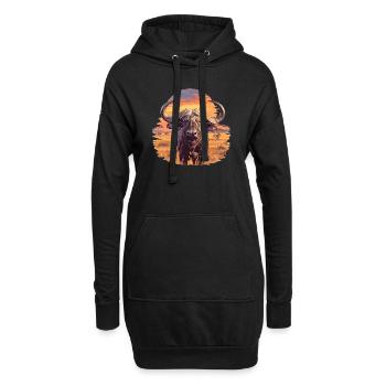 Buffalos Buffalo Büffel - Hoodie-Kleid - Schwarz - Vorne