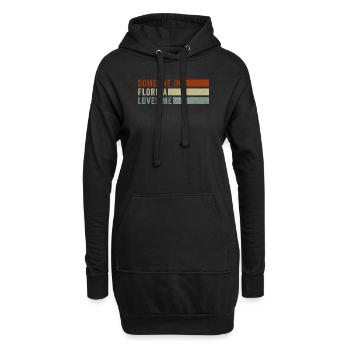 Quelqu’un en Floride m’aime - Sweat-shirt à capuche long Femme - noir - Devant
