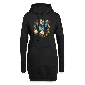 papillon papillons papillon papillon - Sweat-shirt à capuche long Femme - noir - Devant