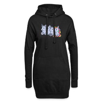 Sport Rugby Footballeur Licorne Football - Sweat-shirt à capuche long Femme - noir - Devant