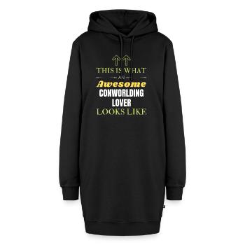So sieht ein toller Conworlding-Liebhaber aus li - Hoodie-Kleid - Schwarz - Vorne